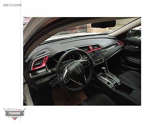 otomobil arazi araci ic aksesuar honda civic fc5 fk7 havalandirma menfez kaplama 3 parca kirmizi sahibinden comda 861519846