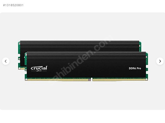 crucial Pro メモリー 32GB(16GB×2) DDR4-3200 CRUCİAL PRO 32GB (2 X 16GB) 288-PİN DDR4 3200 MASAÜSTÜ RAM