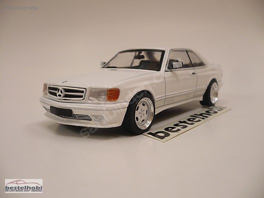 1:43 Schaal Mercedes SEC 560 AMG WIDEBODY – Classic White 1990 – Miniatuur Modelauto – Niet Voor Kinderen Onder 14 Jaar – SOLDIO Collectie