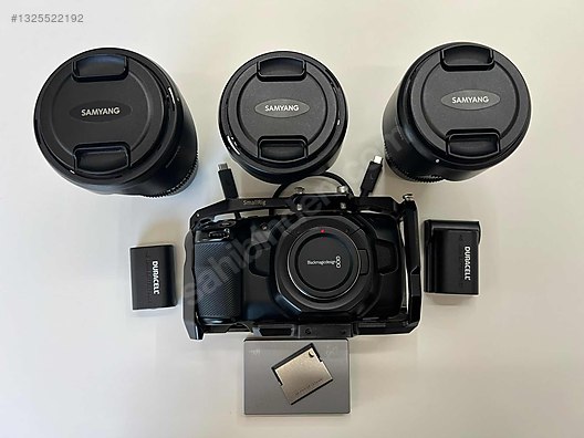 Blackmagic Pocket Cinema Camera 4K MFT ve 3 Lens on sahibinden.com