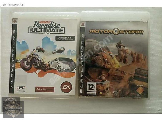 Paradise ultimate box ve Motor storm Ps3 Oyunu Sorunsuz sahibinden