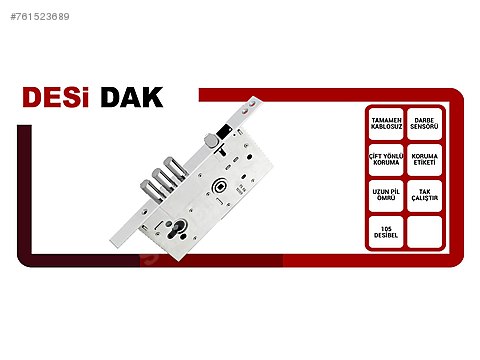 Desi Dak Celik Kapilar Icin Alarmli Kilit Silindir Dahil