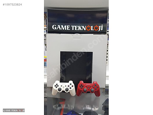 PS3 500GB SÜPER SLİM 1KIRMIZI+1BEYAZ KOL 100 OYUN GAMETEKNOLOJİ