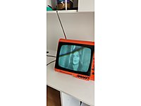 ANTİKA SİYAH BEYAZ Pop Art TURUNCU TELEVİZYON ÇALIŞIR