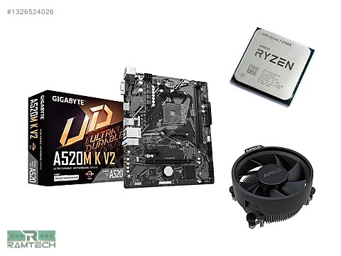 Ryzen 7 5700x İşlemci | Amd Stok Fan | Gigabyte A520M-k | Sıfır