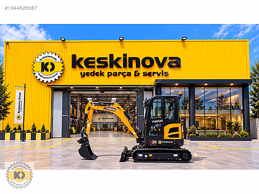 KESKİNOVA dan YUCHAİ 2 TON ESKAVATÖR YANMAR MOTOR KABİNLİ