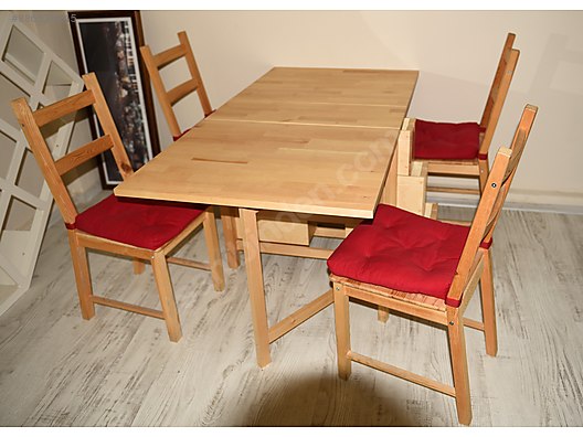 ikea norden yemek masasi 152x80 4 sandalyesi ikea masa fiyatlari ve yemek odasi mobilyalari sahibinden com da 886525245