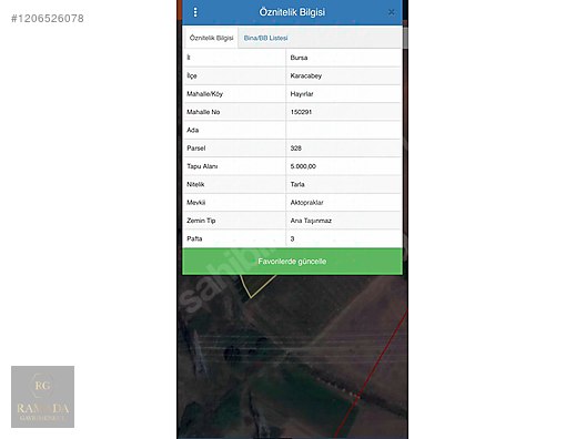 RG DEN HAYIRLAR KÖYÜNDE ASFALT YOLA CEPHE SATILIK EMSALSİZ ARAZİ #1206526078
