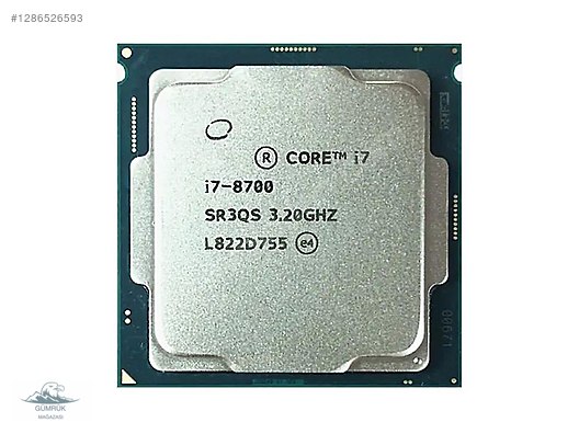 Intel Core i7-8700 SR3QS 3.20 GHz 6 Çekirdek 12 MB Cache Tray