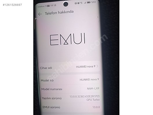 İkinci El ve Sıfır Alışveriş / Cep Telefonu & Aksesuar / Cep Telefonu / Huawei / Nova 9