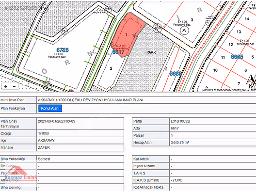 Aksaray Cumhuriyet Mahallesi Toki Satılık Arsa #1282527355