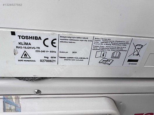 TOSHIBA ras18 seiya plus inverter ücretsiz montaj sahibinden.comda