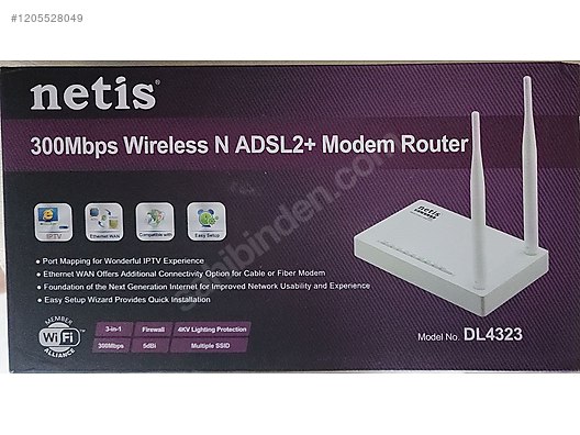 Netis Da Netis 300 Mbps ADSL2+MODEM Router DL4323 - ADSL Modem ilanları uygun ...