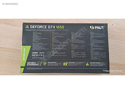 GTX 1650 4 GB PALİT KUTULU EKRAN KARTI - Palit Ekran Kartı İlanları sahibinden.com'da