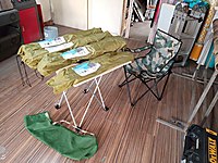 SIFIR KATLANIR MASA+SIFIR4 ADET KAMP SANDALYESİ ULUS ASKİ KARSI