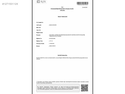 Uzman Klinik Psikolog - Online Terapi