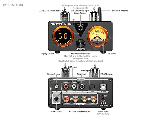Other / AIYIMA T9 PRO APTX HD Bluetooth Amplifikatör Ses 100Wx2 on