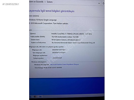 Intel Core i7 Casper Oyuncu Laptop