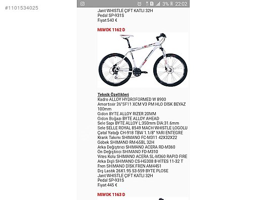 Whistle miwok discount 1162d mountain bike