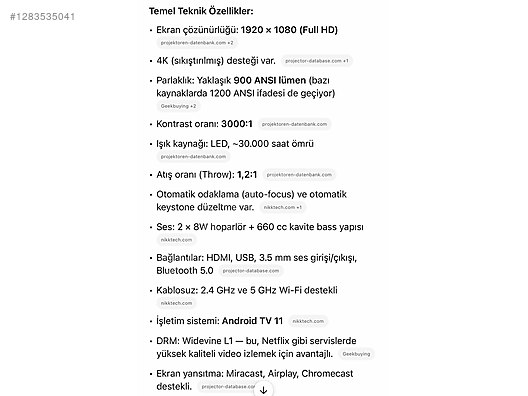 Used & Brand New Items / Home Electronics / Imaging Systems / Projectors / Other