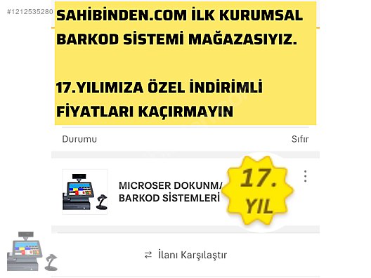 İkinci El ve Sıfır Alışveriş / Bilgisayar / Çevre Birimleri / Barkod Cihazı & El Terminali / Barkod Okuyucu