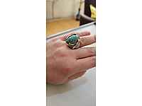 FİRUZE NİŞABUR (TURKUAZ) 1000 Ayar Gümüş Yüzük