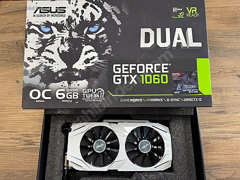 ASUS GeForce GTX 1060 DUAL OC GDDR5 6 GB 192 Bit TEMİZ BAKIMLI