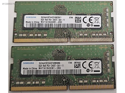 Samsung 8GB DDR4 PC4-2400T メモリー 2枚セット Samsung 2*8GB DDR4 2400 NoteBook RAM on sahibinden.com - 1339537635