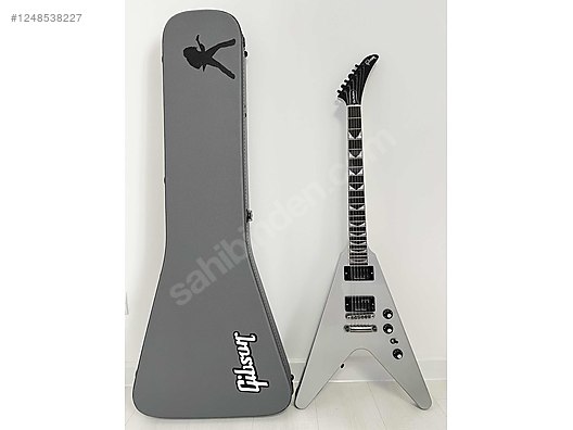 Gibson Dave Mustaine Flying V EXP Silver Metallic USA (sıfır) on