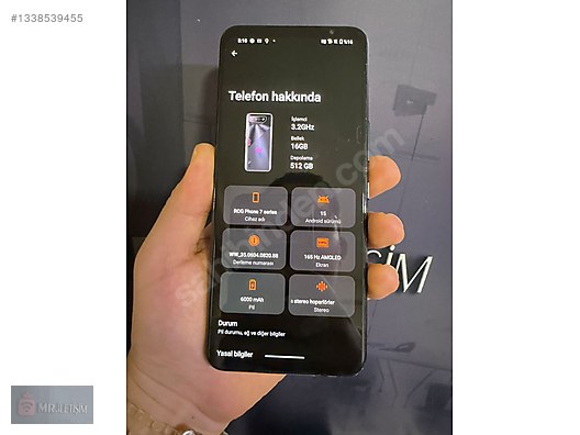 512 GB Siyah Asus ROG Phone 7 Cep Telefonu - 1338539455