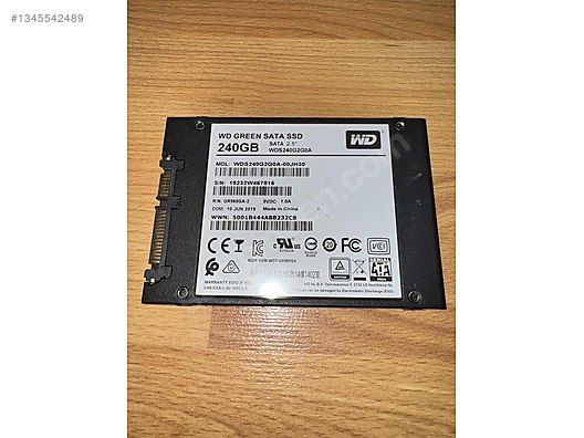 WD Green 240GB 2.5 SATA SSD %100 Sağlık Durumu sahibinden.comda