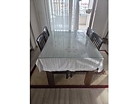 Camlı mutfak masası + 4 sandalye