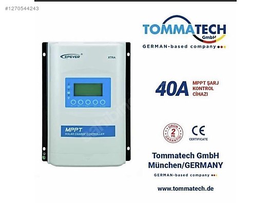 Güneş Enerjisi Sistemi - Tommatech 40 amper mppt 12-24 v solar şarj kontrol cihazı