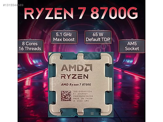 8700G AMD RYZEN 7 İŞLEMCİ sahibinden.comda - 1315544689