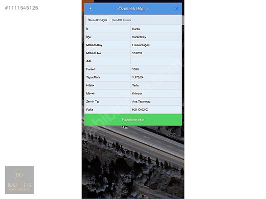 RGDEN KARACABEY ESKİKARAAĞAÇ TA SATILIK İZMİR YOLUNA CEPHE ARAZİ #1111545126