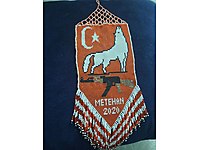 duvar süsü kurtlu keleşli türk bayraklı metehan yazılı duvar süs