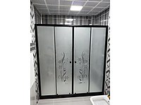 BLACK SERİSİ 6mm TEMPERLİ CAM METAL TEKER SÜPERLÜX DUŞAKABİN