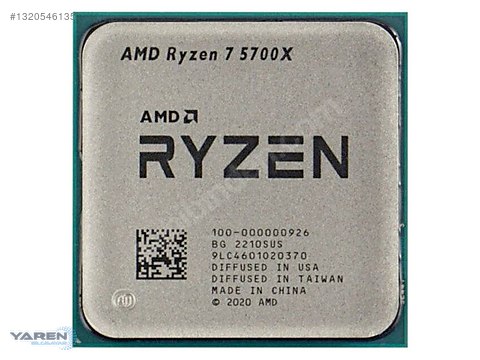 AMD RYZEN 7 5700X 8 ÇEKİRDEK 3.40 GHz KUTUSUZ FANSIZ İŞLEMCİ