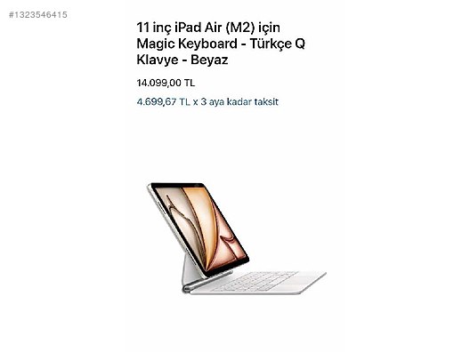 Apple / iPad Air 4 / Tablet iPad Air 4 +orjinal magic keyboard on