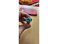 FİRUZE NİŞABUR (TURKUAZ) 1000 AYAR GÜMÜŞ YÜZÜK