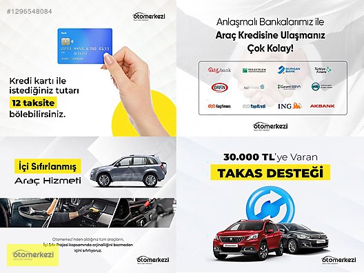 OTOMERKEZİ'NDEN %25 PEŞİN 36 AY VADE - K.KARTI 12 TAKSİT - ATECA