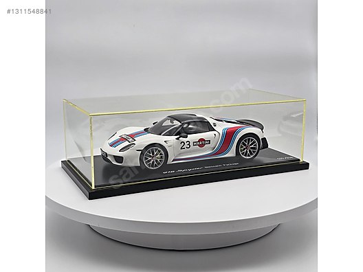 1:18 Porsche 918 Spyder Weissach Martini Spark Dealer DiecastEvi