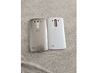LG G3 ikinci el cep telefonu ve 2 adet altın ve beyaz renk kapak