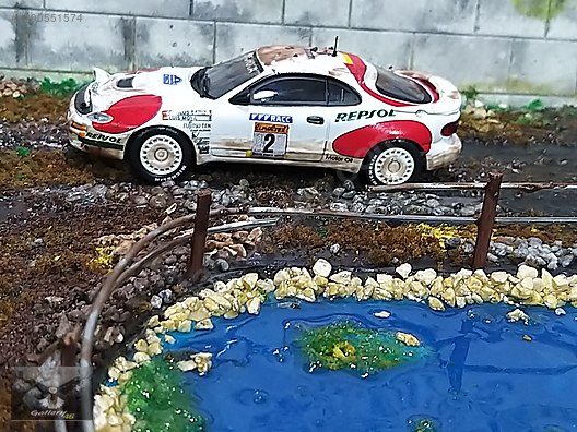 1/43 4 ARAÇLI MONTE CARLO RALLY DİORAMA ÇAMURLU ZEMİN 70X40 on