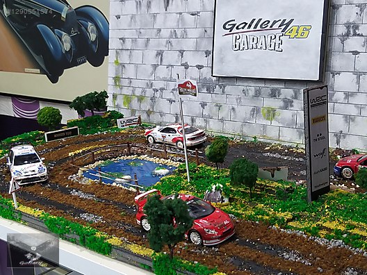 TMO559 1960 monte carloレーシングジオラマ　LLEDO 1/43 4 ARAÇLI MONTE CARLO RALLY DİORAMA ÇAMURLU ZEMİN 70X40 on
