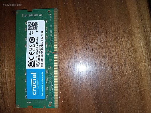 Crucial 8GB DDR4-3200 SODIMM Sorunsuz ve Temiz sahibinden.comda