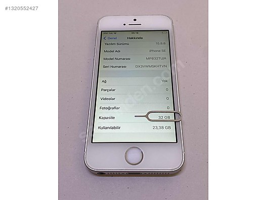 Apple / iPhone SE (1st Gen.) / İPHONE SE 32GB PİL 84 HATASIZ