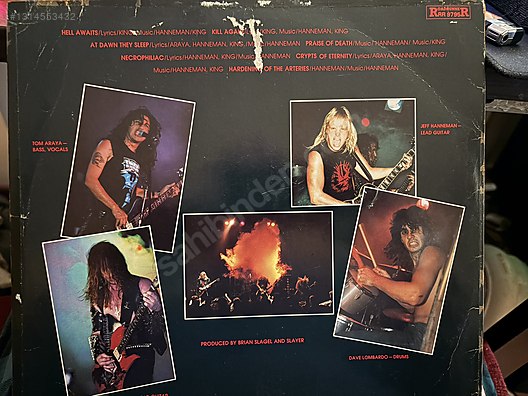 Slayer Hell Awaits LP 1985 Roadrunner Records RR 9795 - Müzik
