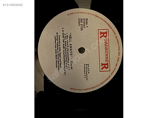 Slayer Hell Awaits LP 1985 Roadrunner Records RR 9795 - Müzik