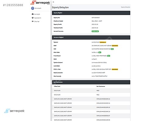 İkinci El ve Sıfır Alışveriş / Bilgisayar / Sunucu (Server) / Sunucular